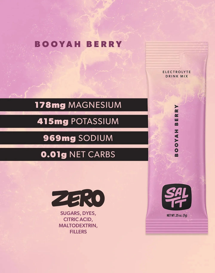 Booyah Berry Electrolyte Drink Mix - 30 Sticks - Love Low Carb