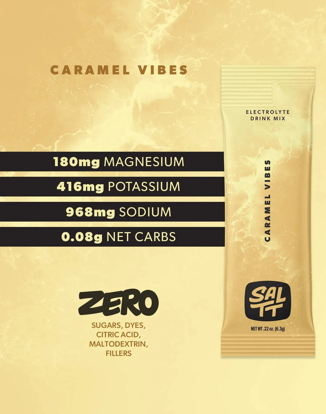 Caramel Vibes Electrolyte Drink Mix - 30 Sticks - Love Low Carb