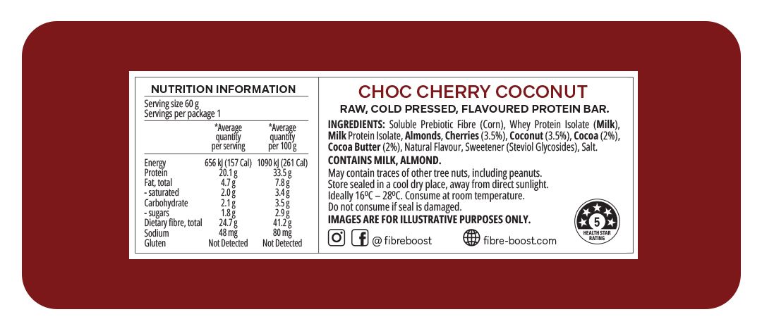 Choc Cherry Coconut Protein Bar - Love Low Carb