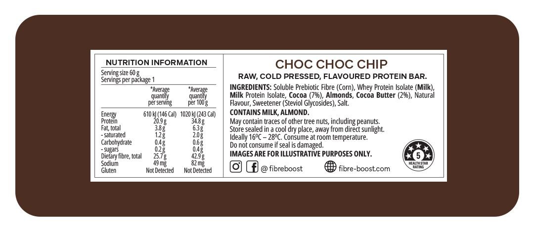 Choc Choc Chip Protein Bar - Love Low Carb