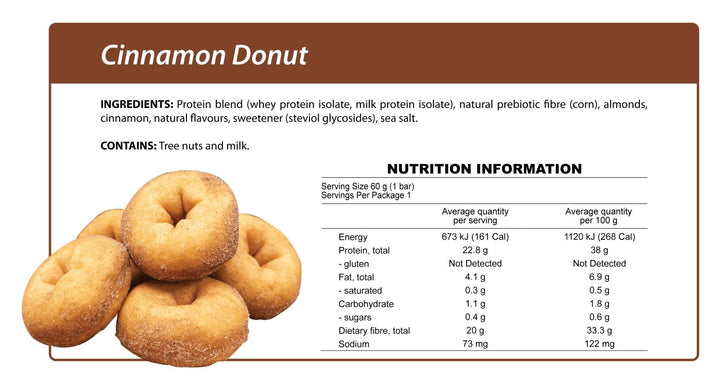 Cinnamon Donut Smart Protein Bar-Bar-Yo Keto