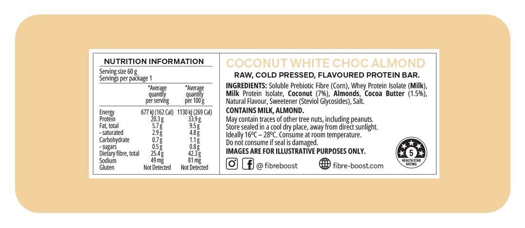 Coconut White Choc Almond Protein Bar - Love Low Carb
