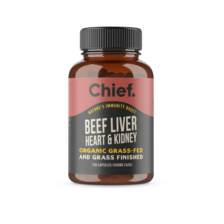 Immunity Boost - Organic Beef Liver, Heart & Kidney - 120 caps - Love Low Carb