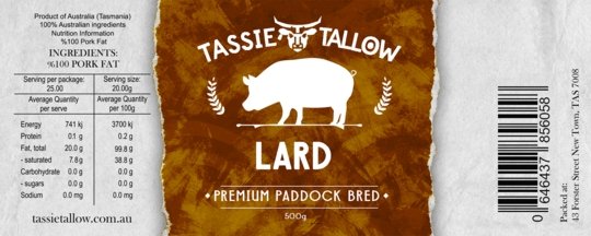 Lard - Premium Paddock Bred - Yo Keto