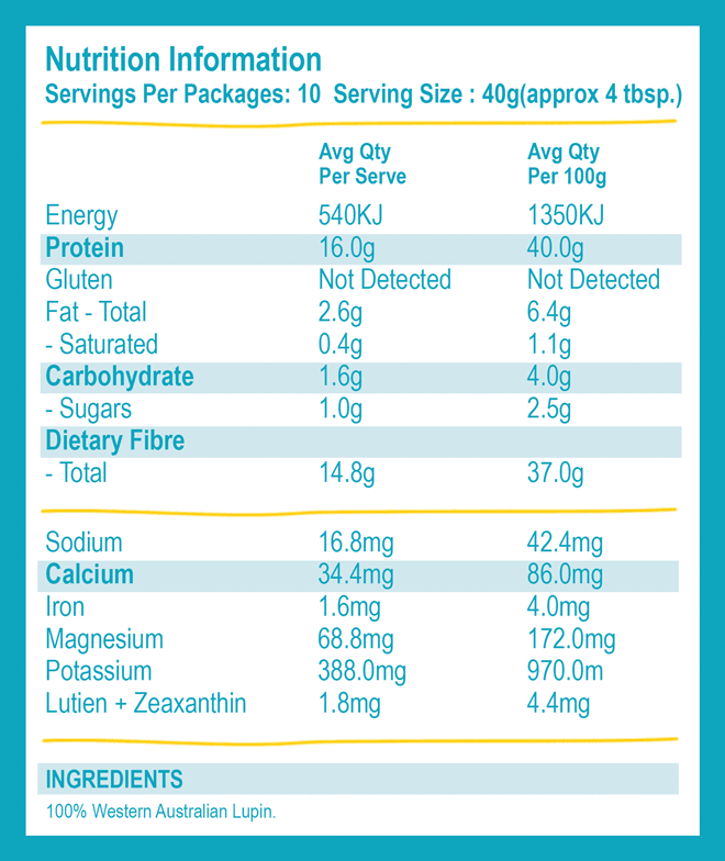 Lupin Protein Flakes-Baking Supplies-Yo Keto
