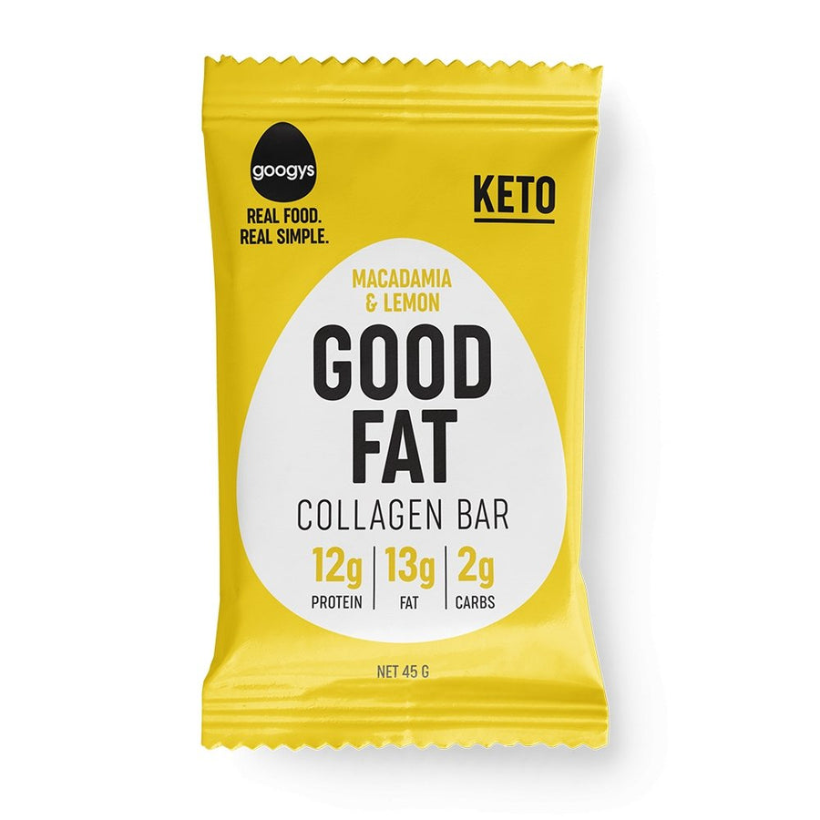 Macadamia & Lemon Good Fat Collagen Bar - Yo Keto