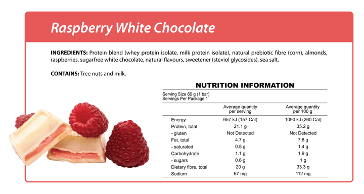 Raspberry White Chocolate Smart Protein Bar-Bar-Yo Keto