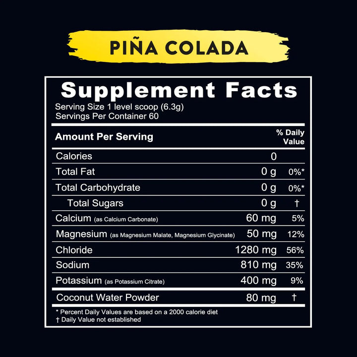 Re-Lyte Hydration - Pina Colada - Tub - 60 Serves - Yo Keto