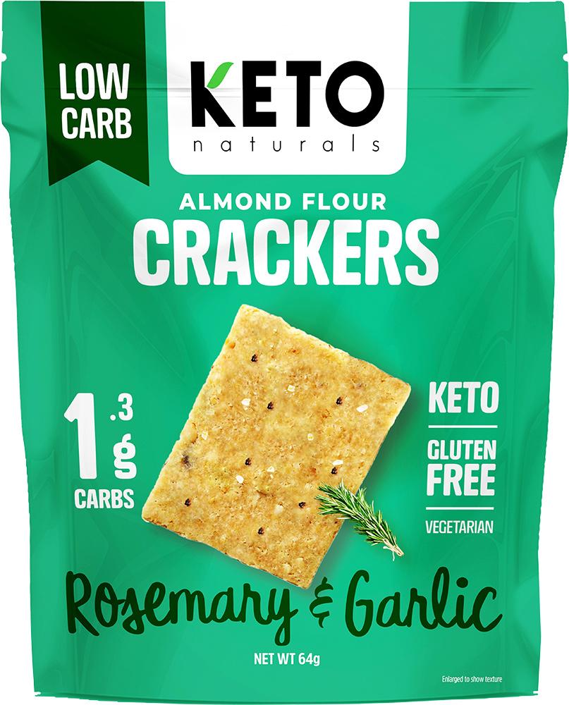 Rosemary & Garlic Almond Flour Crackers - Yo Keto