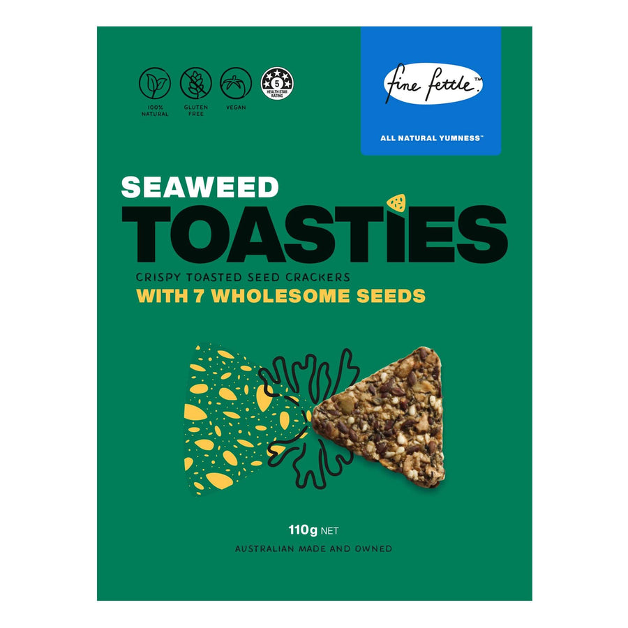 Seaweed Toasties - Crispy Toasted Seed Crackers-Crackers-Yo Keto