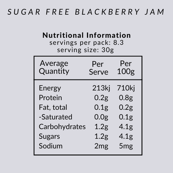 Sugar Free Jam - Blackberry - Yo Keto