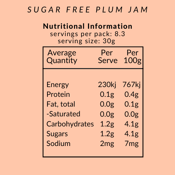 Sugar Free Jam - Plum - Yo Keto